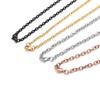 Cadena soldada en forma de O de acero inoxidable, cadena cruzada para clavícula que conserva el color dorado de 18 quilates, cadena para collar, cadena para colgante DIY