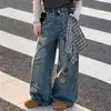 Pantalones para Niñas Primavera y Otoño Pantalones Rectos 2026 Nueva Ropa de Otoño para Niños Pantalones de Mezclilla que Cubren el Trasero Sueltos Pantalones de Pierna Ancha para Niños Medianos y Grandes