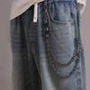 Corrente de Calça Masculina e Feminina Estilo Moderno e Descolado Personalizada Punk Hip-hop Hip-hop Denim Corrente de Cintura Acessórios de Calça de Metal da Moda Combina com Tudo