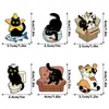 Nuevas Pegatinas Magnéticas de Gato Acrílico para Refrigerador Creativas Lindas Mascotas Gato Animal Pegatinas Decorativas Magnéticas