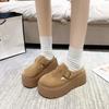 Chinelo Baotou Vintage Feminino para Uso Externo 2025 Primavera Novo Estilo Coreano Combina com Tudo Plataforma de Sola Grossa Preguiçoso Salto Alto Chinelos Femininos
