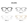 Versión coreana de moda de caja de espejo plano con marco negro TR90, marco de gafas con placa de luz azul, marco de gafas de montura completa, venta al por mayor