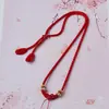 Cordón para Colgante de Otoño, Estilo Chino de Alta Gama, Tejido Completamente a Mano, Cordón Versátil para Colgante de Collar de Mujer, Trenzado de Ocho Hilos
