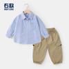 Conjunto de Ropa de Otoño para Niños Bebé Pequeño Camisa Casual Pantalones Ropa Infantil Pantalones Largos Camisa Tops de Primavera y Otoño