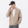Suéter de punto para hombre de otoño/invierno con nuevo diseño de bloques de color, con un aspecto en capas, una estética vintage y un estilo inspirado en Japón, perfecto como jersey moderno o prenda de abrigo