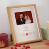 Marco de fotos de certificado de matrimonio creativo, decoración, certificado de matrimonio, registro conmemorativo, marco de fotos de madera de 10 pulgadas, colección de libros de bodas, marco de palabras Xi