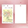 Tarjeta de Saludo para el Día de la Mujer en Blanco para Escribir a Mano Etiqueta de Bendición de Agradecimiento Etiqueta de Felices Deseos para la Diosa Personalizable