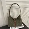 Bolsa de Grande Capacidade Bolsa Feminina 2025 Nova Tendência Moda Cor Sólida Veludo Bolsa de Ombro de Mão Estilo Coreano Estilo Estrangeiro Bolsa Tote