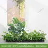 Combinación de paisajismo con plantas verdes artificiales, jardineras, maceteros, decoraciones de flores artificiales, decoración de paisaje con plantas artificiales para escaparates de centros comerciales, interior y exterior