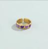 Nuevo Anillo de Corazón Colorido Estilo Japonés con Esmalte, Anillo de Corazón Nicho para Mujer, Diseño Fresco, Joyería Linda
