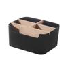 Caixa de armazenamento de mesa, cesta de armazenamento de cosméticos de bambu e madeira, caixa de armazenamento de controle remoto, cesta de armazenamento de itens diversos, armazenamento de mesa de centro da sala de estar.