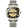 Reloj de hombre moderno marca binbond, reloj mecánico totalmente automático de moda, reloj esqueleto, reloj para hombre impermeable para comercio electrónico