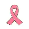 Suministro Directo de Fábrica Broche Cinta Rosa Insignia de Prevención y Tratamiento del Cáncer de Mama Cuidado para Mujeres Calcomanías para Celular de Caridad Souvenirs en Stock