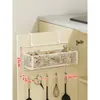 Estante de almacenamiento para cocina, especiero multicapa para puertas de gabinetes, caja de almacenamiento para montaje en pared para cebollas, jengibre y ajo, canasta pequeña colgante sin perforación