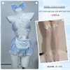 Diyi Miao Si Lingerie Sexy Uniforme de Role-Playing Doce Empregada Conjunto Romântico de Renda A721
