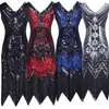 Vestido de Noite Gatsby Retrô dos Anos 1920 S-4XL com Franjas, Bordado Pesado, Decote em V, Vestido de Baile Plus Size