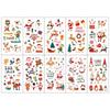 Pegatinas de tatuaje de color navideño transfronterizo, pegatinas de tatuaje de Papá Noel con copos de nieve para fiestas infantiles, pegatinas faciales