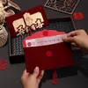Bolsa de Regalo para Boda Roja de Alta Gama Flocada Creativa Bolsa Roja de Sobre con Devolución de Regalo Rojo de Mil Yuanes Venta al por Mayor