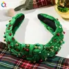 Faixa de Cabeça de Natal Transfronteiriça Qiyue Faixa de Cabeça com Galhos de Rena Decorações de Natal Fivela Plástica para Cabeça de Crianças Decoração de Festa