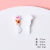 Tenedor y Cuchara Artificiales para Casa de Muñecas, Adornos para Casa de Juego en Miniatura, Vajilla de Garra de Gatito Linda, Accesorios de Decoración de Cocina