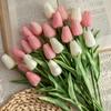 Mini Tulipa PU Transfronteiriça Atacado de Plantas Flor Artificial Flor de Seda de Mão Casa Casamento MW01502