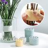 Plástico Artefato de Flor Vaso de Flores Ferramenta de Fixação Ramo de Flores Mão Brincando Flor Espiral Artística Flor Espiral Giratória Assistente de Chão