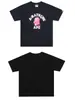 Camiseta Unisex Casual Holgada de Manga Corta con Estampado de Camuflaje Clásico Flor de Cerezo Monte Fuji de Marca de Moda Pe