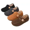 Zapatos de Felpa con Velcro para Mujer, Forro de Terciopelo Cálido, Zapatos de Algodón para Mujer, Invierno, sin Cordones, Suela Plana, Zapatos de Tela de Algodón para Adultos Mayores, Zapatos de Tela del Viejo Pekín