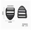 Fivela Plástica Ajustável de Quatro Níveis do Fabricante em Estoque, Fivela Plana Curva Antiderrapante para Bolsas, Mochilas, Acessórios de Fitas, Colorida