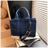 Bolso de Mezclilla con Bloques de Color Transfronterizo para Mujer, Gran Capacidad, Nuevo Bolso Cruzado de Verano 2026, Bolso de Mano Casual, Bolso Tote