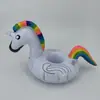 En Stock Flamingo Inflable de PVC Portavasos Flotante Posavasos Espesado Unicornio de Agua Base para Vasos Tipo Inflable