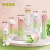 Bálsamo labial de animal de dibujos animados personalizado Tubo vacío Rosa Verde Plástico Tubo de bálsamo labial para niños 7g Material de embalaje para bálsamo labial