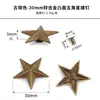 Remaches de Estrella de Cinco Puntas, Tachuelas de Estrella de Cinco Puntas Plateadas, Decoración Punk, Accesorios para Ropa y Bolsos DIY, Tachuelas de Estrella de Bronce Antiguo