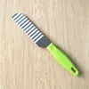 Fatiador de Batata de Aço Inoxidável, Faca para Batata Frita, Faca para Cortar Batata, Faca Ondulada de Cozinha, Faca Corrugada Especial Doméstica