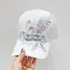 Gorra de Béisbol con Flor de Encaje Adhesiva para Primavera y Verano, Gorra Fina y Transpirable para Mujer, Gorra de Moda Estilo Coreano, Sombrero Versátil y Moderno