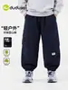 Dududu Home Calças Infantis com Barra Forradas de Lã Outono Calças Longas para Meninas Roupa Quente de Outono Calças Casuais para Meninos Roupa Infantil para Exterior