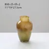 Vaso de Vidro Softhome Escandinavo de Boca Larga com Frisos e Borda Enrolada Plissado Decoração Suave Decorações para Sala Modelo