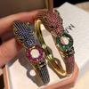 Pulsera de Guepardo para Mujer, Estilo Moderno, Joyería de Cobre Electrochapado, Nueva Moda Invierno 2026