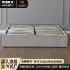 Fábrica de comercio exterior vende camas sin cabeceros, camas hidráulicas de almacenamiento de pana gris, totalmente certificadas, inspección de fábrica disponible, admite personalización
