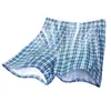 Cuecas Boxer Largas de Seda Gelo Masculinas, Calças Arrow, Pijamas, Shorts Esportivos para Meninos, Cuecas Boxer Finas de Verão