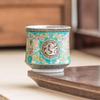 Taza Maestra de Plata Dorada Fábrica 999 con Taza de Té Esmaltada, Taza de Cintura, Juego de Té Kung Fu, Taza de Té Personal