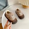 Zapatos Deportivos de Montañismo para Niños Primavera y Otoño Zapatos Casuales para Niños Zapatos de Tabla para Niñas con Velcro Costuras de Contraste Moda Coreana