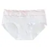 Ropa interior femenina rosa puro deseo borde de madera entrepierna extendida probiótica 10A antibacteriana de algodón puro entrepierna de cintura media