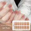 Adesivos para Manicure em Gel Sem Luz de 14 Dedos Popular na Temu Transfronteiriça Adesivos de Unha à Prova d'Água de Longa Duração