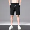 Calças Casuais para Homem Verão Novo Tecido Elástico em Quatro Direções Seda Gelo Fina Calças Retas Leves para Trabalho Costura Estilo Coreano Calças Slim