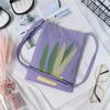 Bolso de hombro de lona para mujer, moda, color en contraste, bolso social, caricatura, lindo, bolso de estudiante, combina con todo, bolso para teléfono móvil, venta al por mayor