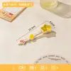 Cuchara de Cerámica Linda Estilo Ins para Niñas, Cuchara para Alimentación de Bebés del Hogar, Cuchara para Postre de Alta Apariencia, Cuchara para Yogur y Avena