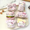 Colgante de Felpa con Forma de Comida de Gato Dibujado Colgante de Bolso Broche de Muñeca Hamburguesa Papas Fritas Pan