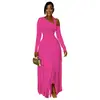 11109 Roupas Africanas para Mulheres Plus Size Amazon Comércio Exterior Europeu e Americano Novo Estilo Vestido com Franjas Vestido de Manga Longa Slim Fit