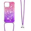 Funda para iPhone 13 con degradado de cuerda diagonal y purpurina, arena movediza, funda protectora Promax 14 a prueba de caídas, todo incluido, 12